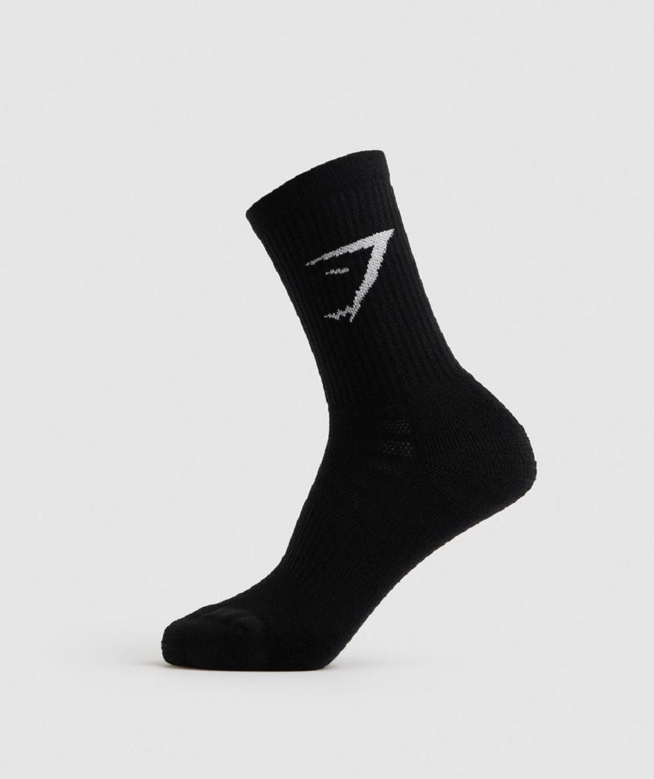 Calcetines Gymshark Crew 5pk Accessories Negras | CO 4140LIS